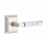 Select Round Privacy (Bed & Bath) Door Lever with Square Rosette