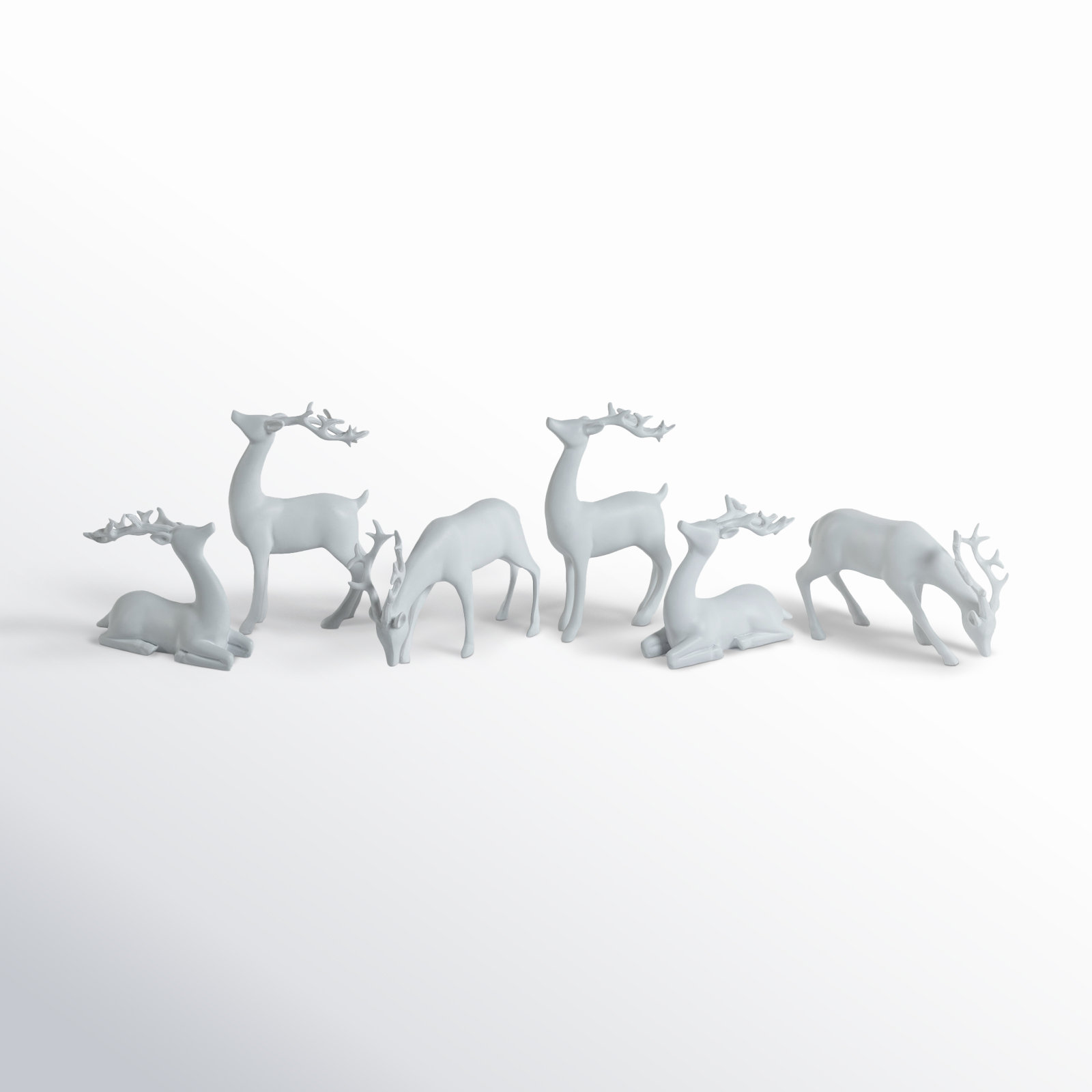 Harmanna 6-Piece Reindeer Figurine Set