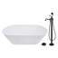 Baignoire autoportante ovale 67 po Kingston-114103860