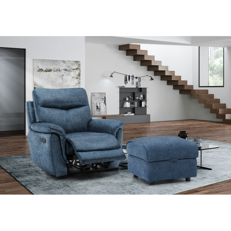 Holland Power Recliner Chair, Sky