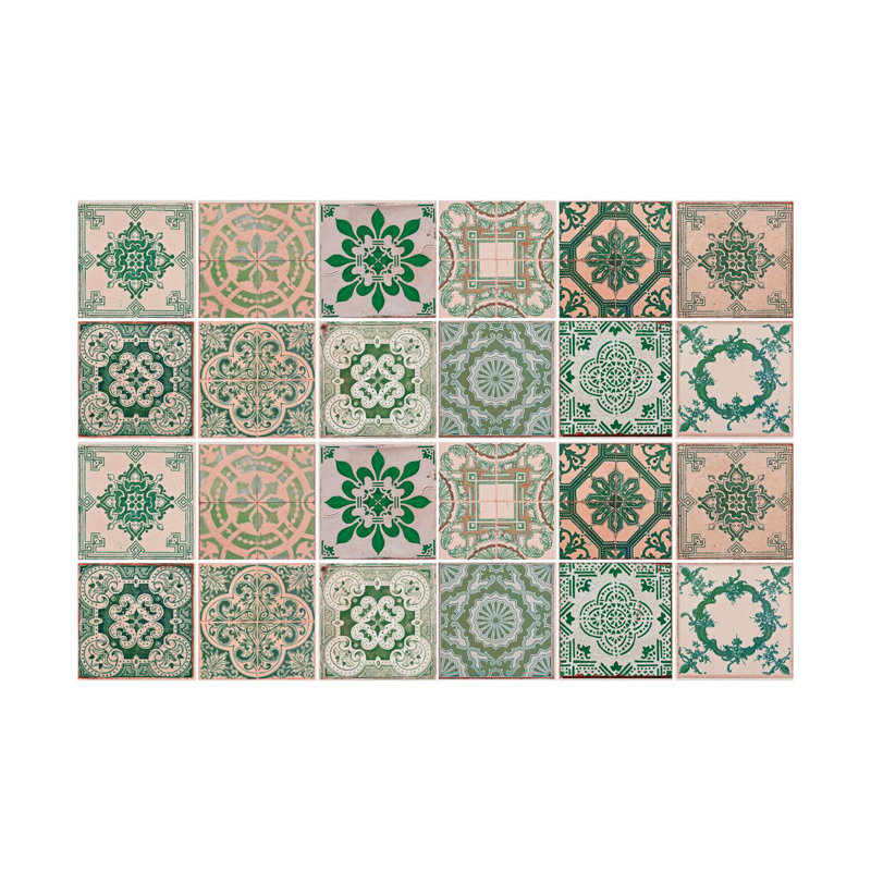 38.1cm W x 38.1cm L PVC Peel and Stick Mosaic Tile