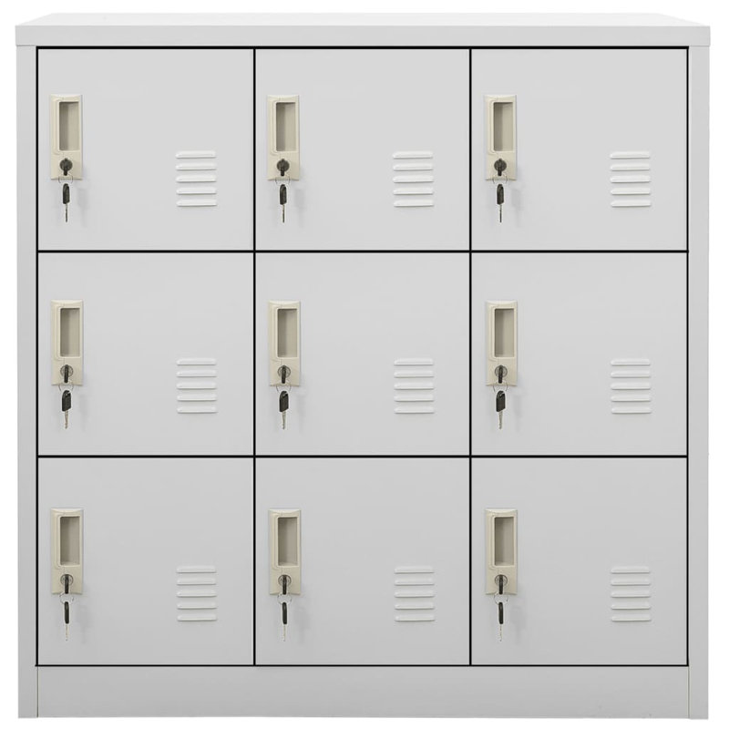 Metal 3 - Tier 90cm School Locker, Light Grey