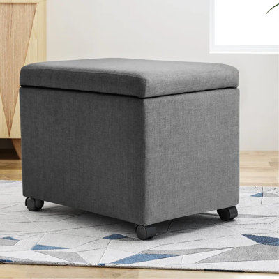Tissu gris pour un rangement amélioré dans les espaces de la maison et du bureau avec roulettes polyvalentes