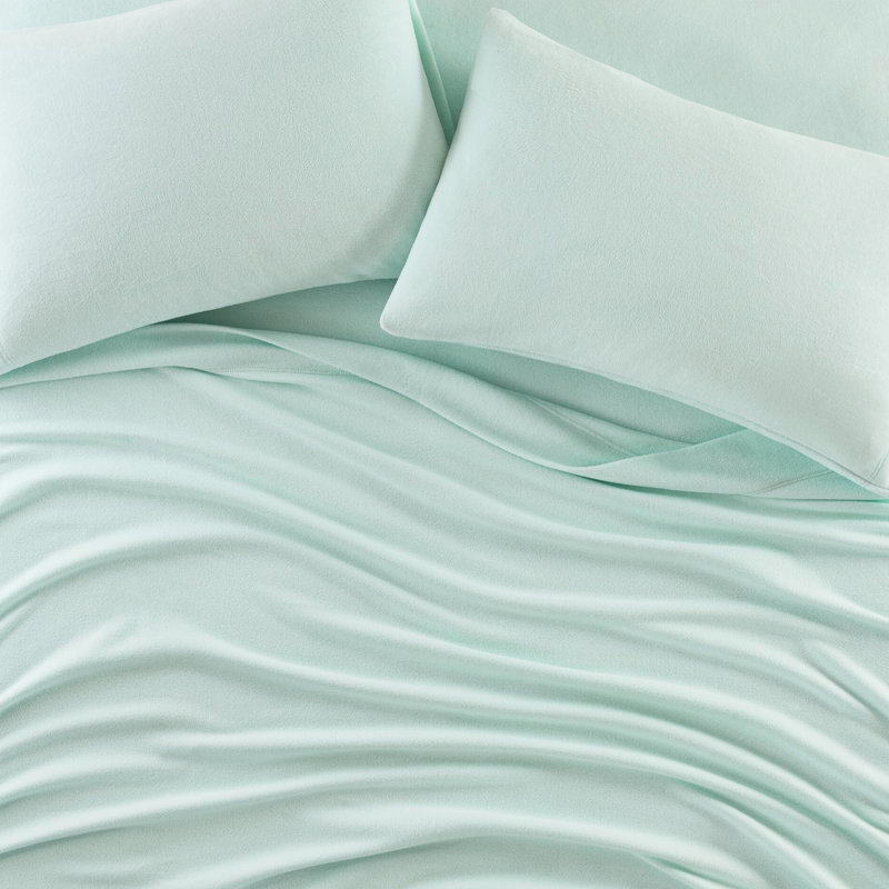 Ensemble de draps 4 pièces pour très grand lit, 100% molleton doux au toucher, boulochage, lavable à la machine