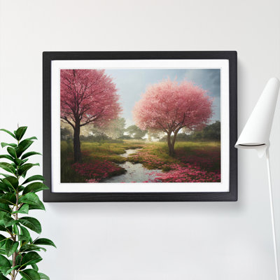 Blissful Cherry Blossom Trees - Framed Print