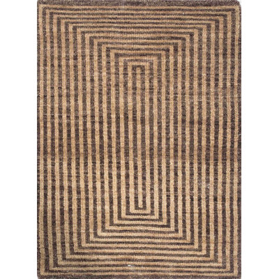 Contemporary, Stuart Street Collection One-of-a-Kind Rectangle 2' X 3' Wool Area Rug Brown