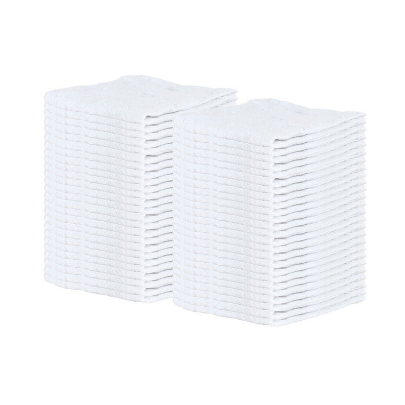 Serviettes de nettoyage en désordre, chiffons de nettoyage, Blanc, 50