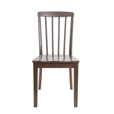 Slat Back Solid Wood Dining Chair in Espresso Finish