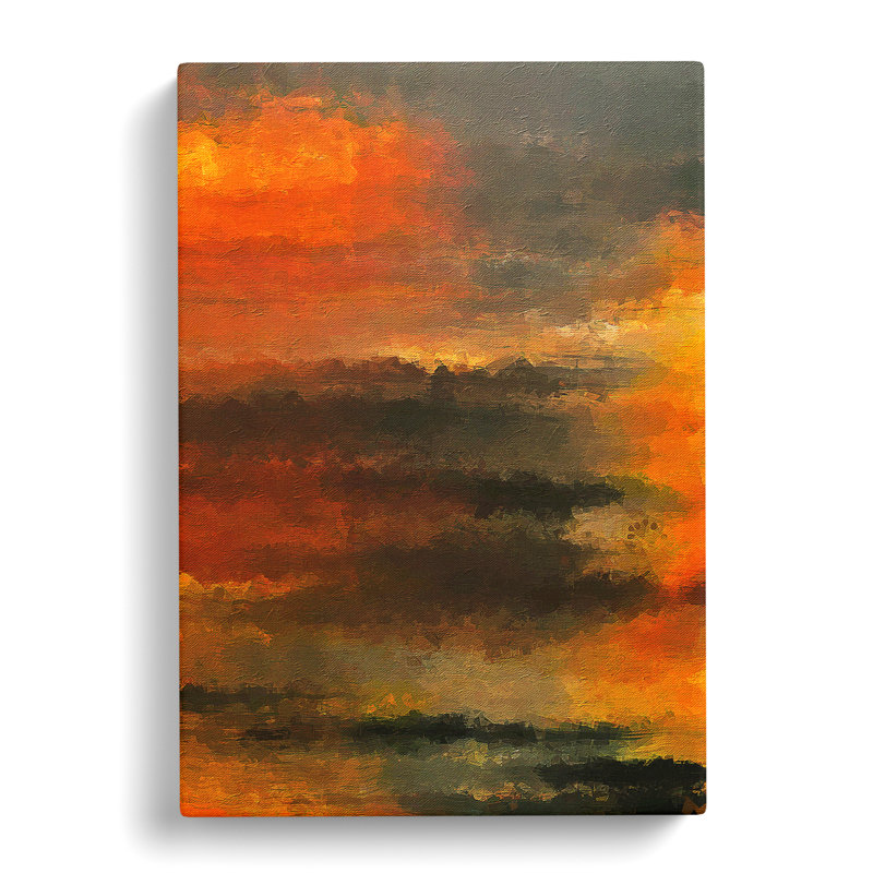 Burnt Ash Abstract - Wrapped Canvas Print, 50cm H x 35cm W x 3cm D