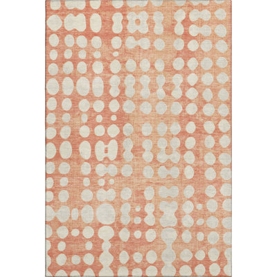 Premium Machine Washable Prisco Coral Rug