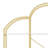 74.8 Inch 5 Tiers Office Bookcase Bookshelf, Display Shelf With Round Top, X Bar Gold Frame For Home Office