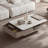 Microcrystalline stone rotating coffee table