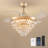 Retractable Crystal Ceiling Fan With Led Lights & Remote Control-1931230874