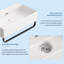 【Petit lavabo vasque mural blanc With - avec porte-serviettes et trou de robinet pour salle de bain compacte (céramique, conception peu encombrante)