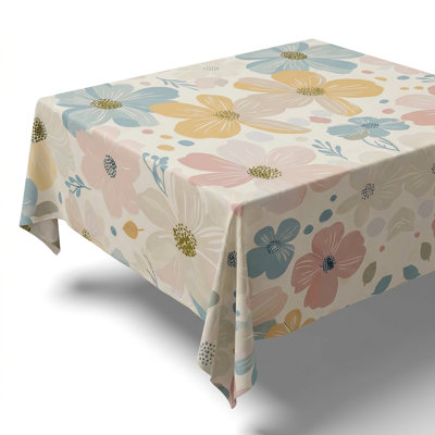 Modern Scandinavian Blossom Print Tablecloth