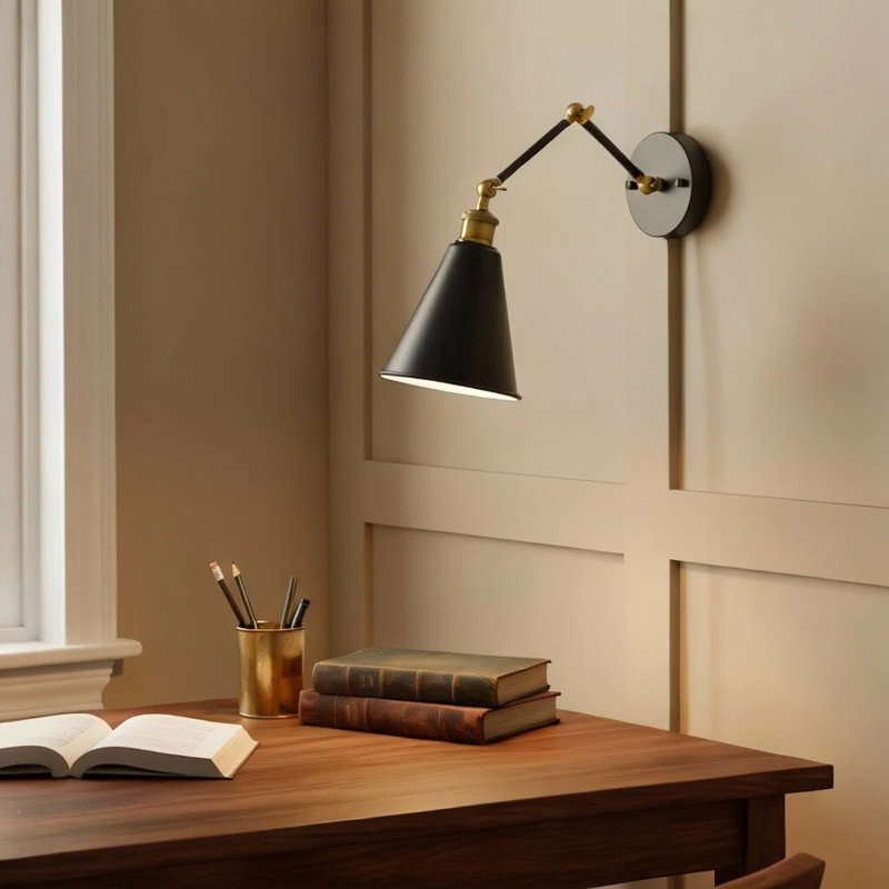 Appliques murales à bras pivotant 1 lumière pour chambre noire