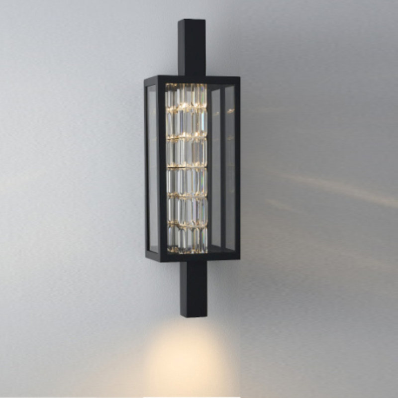 Colonna Esterno 1 LT Matte Black (fluorocarbon)/Clear Outdoor Wall Sconce Allegri