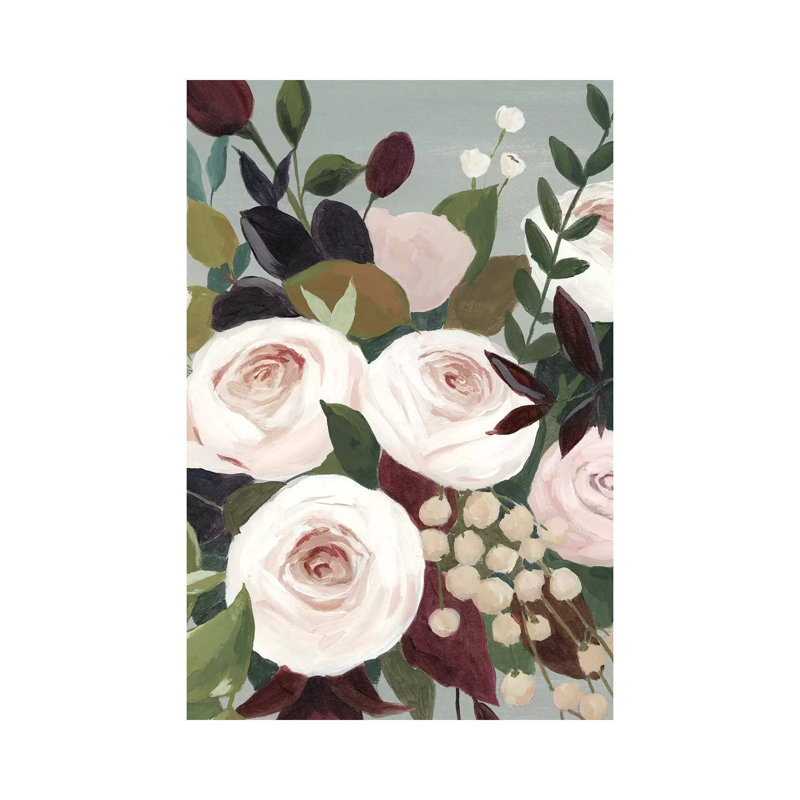 «Bohemian Blooms I» par Grace Popp - Peinture rectangulaire sur toile tendue 1 pièce, H 12 po x l 8 po x P 0,75 po