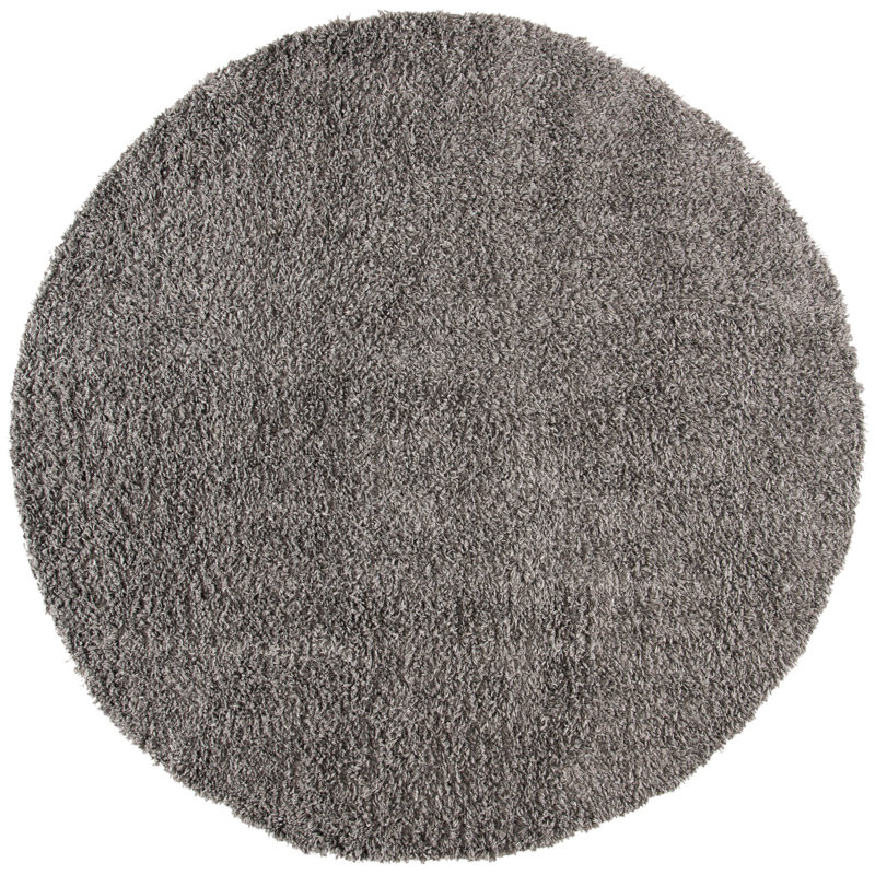 August Shag Performance Solid Color Rug, Round 6'7"