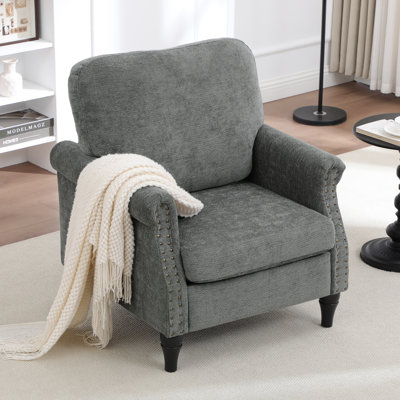  Upholstered Armchair With Nailhead Accents