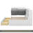 Wood  Platform Bed With Storage Headboard, Shelves And 2 Drawers,-1768264094-1768264095