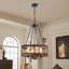 4-Light Drum Farmhouse Dining Room Chandelier