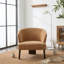 Accent Chair with Round Back & Wooden Leg-1566142055