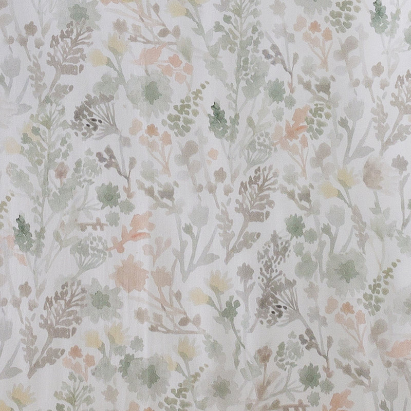 Aria Traditional Cotton Floral Duvet Cover, Full / Queen, Dark Green/Ivory/Khaki/Beige