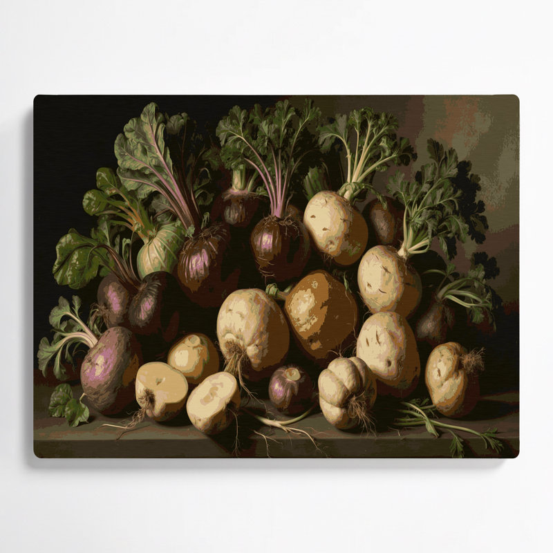 Légumes, art mural brun en métal Rutabaga, H 20 po x l 30 po