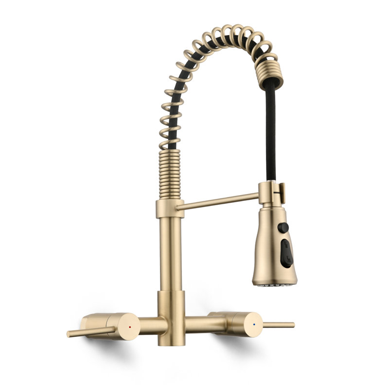 DORNBERG Pull Down Kitchen Faucet, Gold