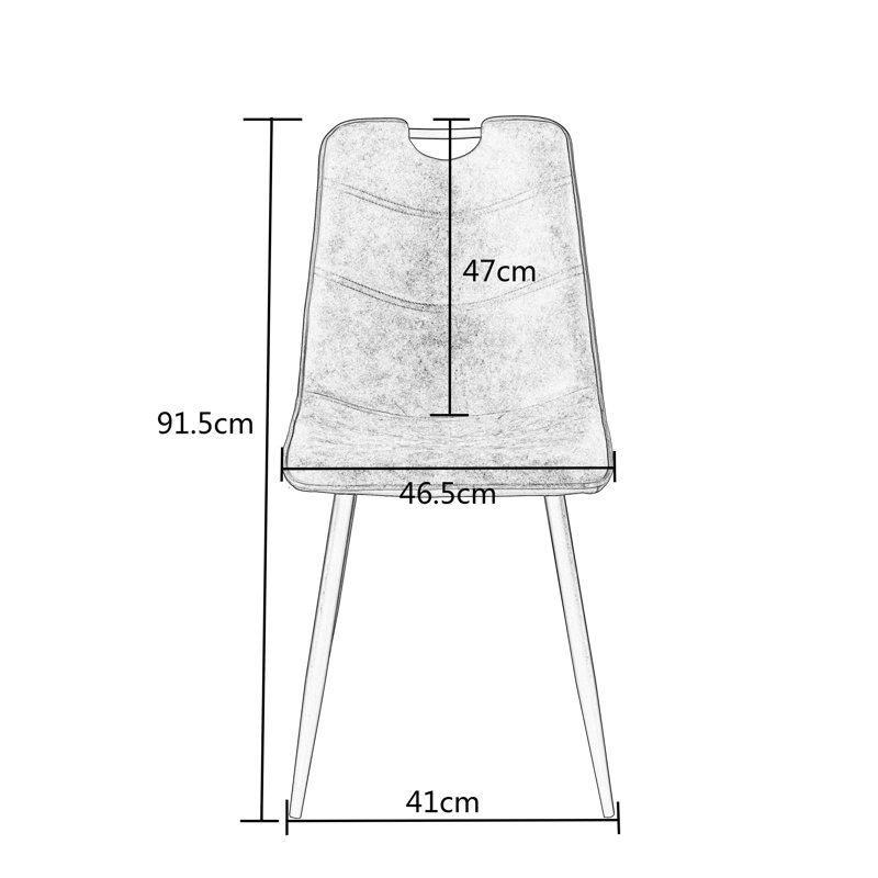 Modern Faux Leather Dining Chair – Stylish and Comfortable Seating for Dining Room, Office, or Home Use, Brown