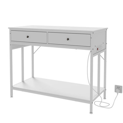 40-50 Gallon Aquarium Stand with Power Outlet, Metal Frame Storage Drawers & Lower Tank Shelf