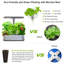 Ensemble de systèmes de culture hydroponique, jardin d'intérieur Smart Herbs, pots de plantation BHTNYoo / 12 dosettes d'une capacité de 5 L avec lumières de croissance à DEL et pompe à eau intelligente, minuterie