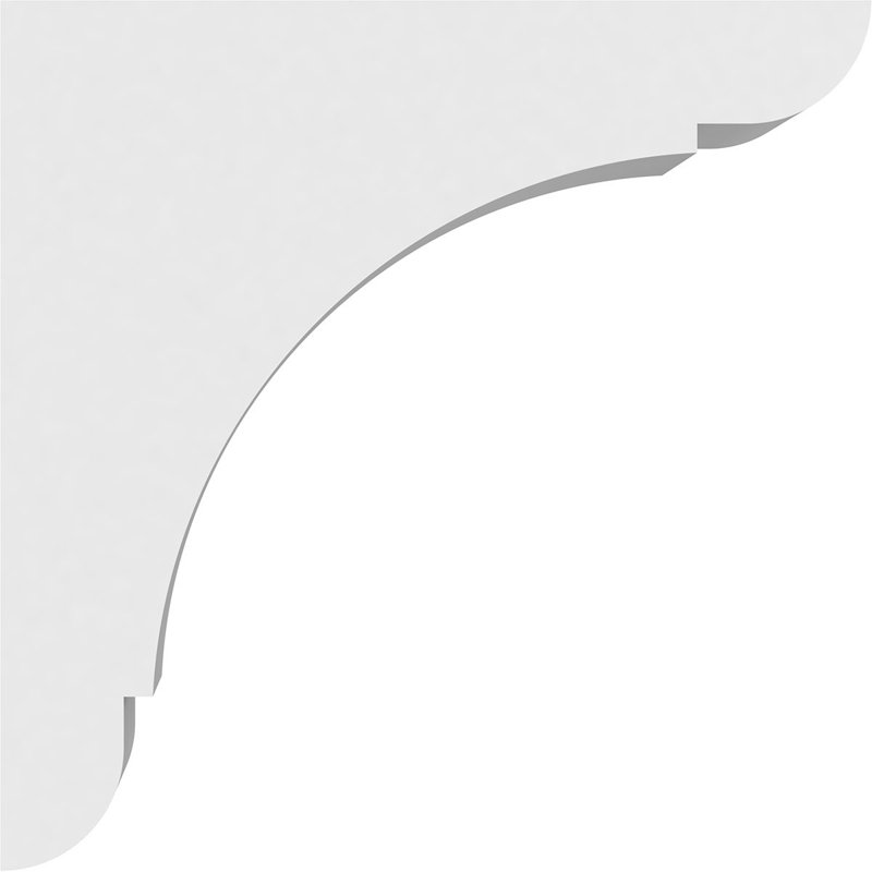5"W x 12"D x 12"H Standard Olympic Architectural Grade PVC Corbel, 12"H x 5"W x 12"D