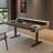 Black + White Rectangular Solid Wood desks-2019766617