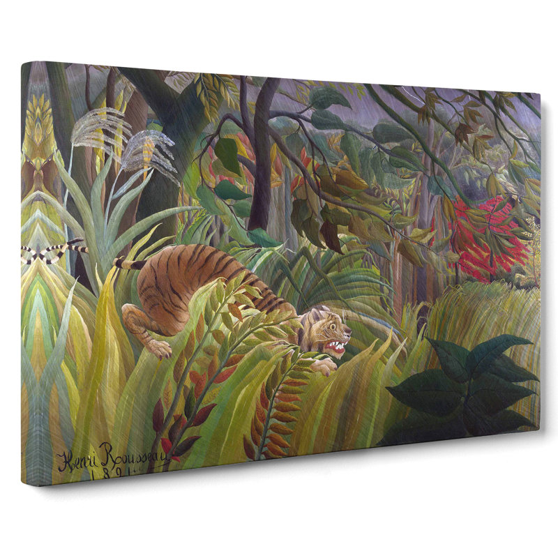 CAN1901CAN Surprise by Henri Rousseau - Wrapped Canvas Painting, 35cm H x 50cm W x 3cm D