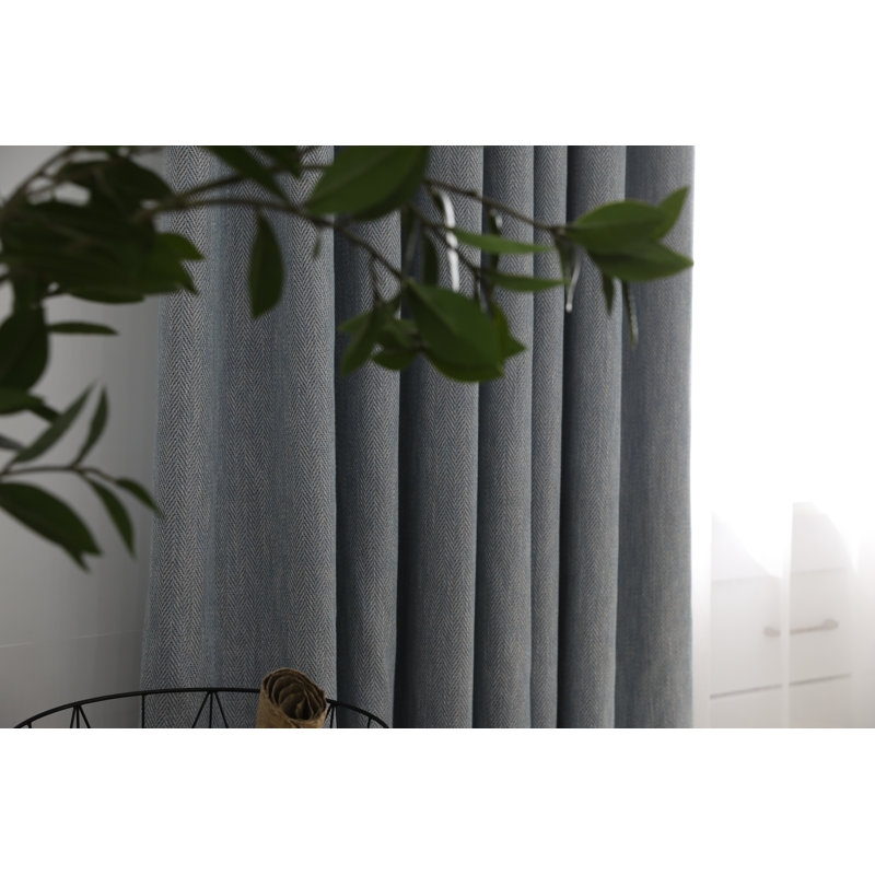 Panneau de rideau simple occultant et isolant de couleur unie avec œillets, L 80 po x L 95 po