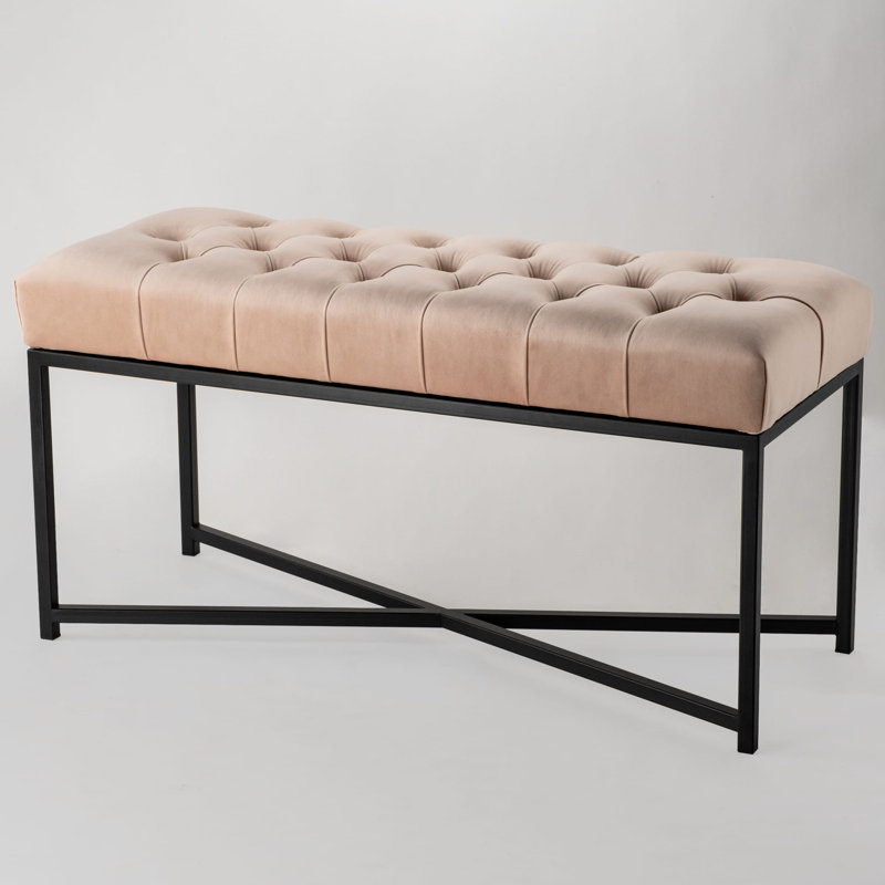 Gaell Velvet Upholstered Bench, H40 x W100 x D30cm