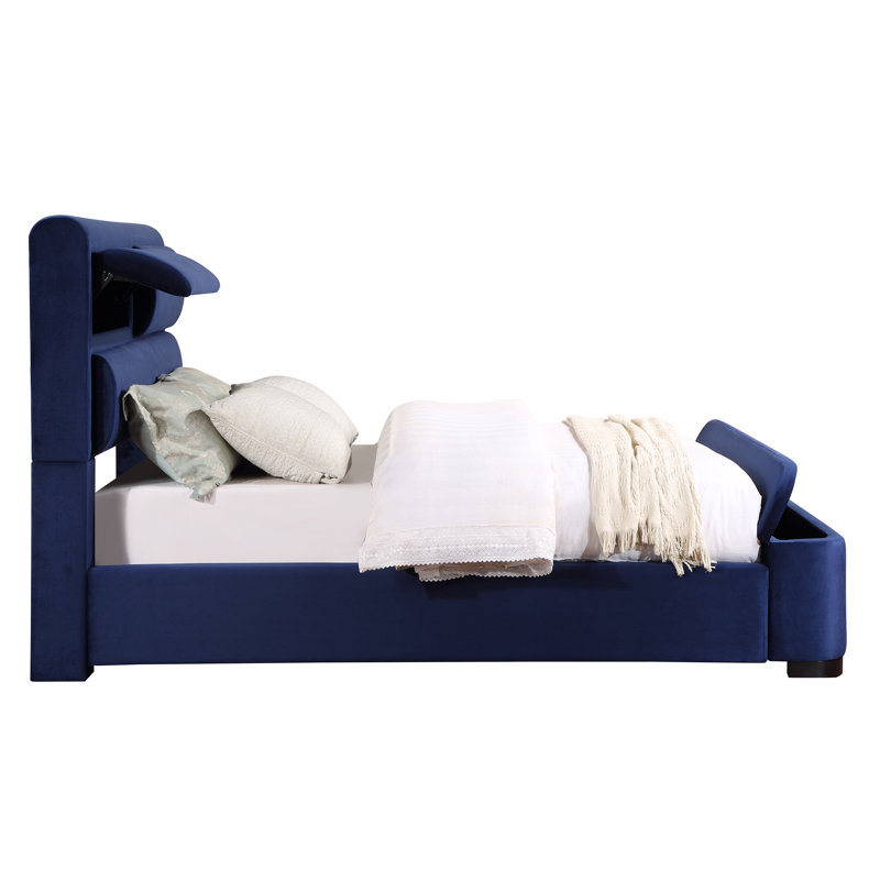 Demicah Upholstered Standard Bed, Queen, Gray