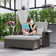 130cm Wide Outdoor Rectangle Patio Sectional Set with Cushions