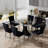 Rectangle Tempered Glass Dining Table Set-203276443-203276432-224326141