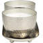 Bougie décorative en métal à motif de mèche 10 oz avec cire blanche-872061203