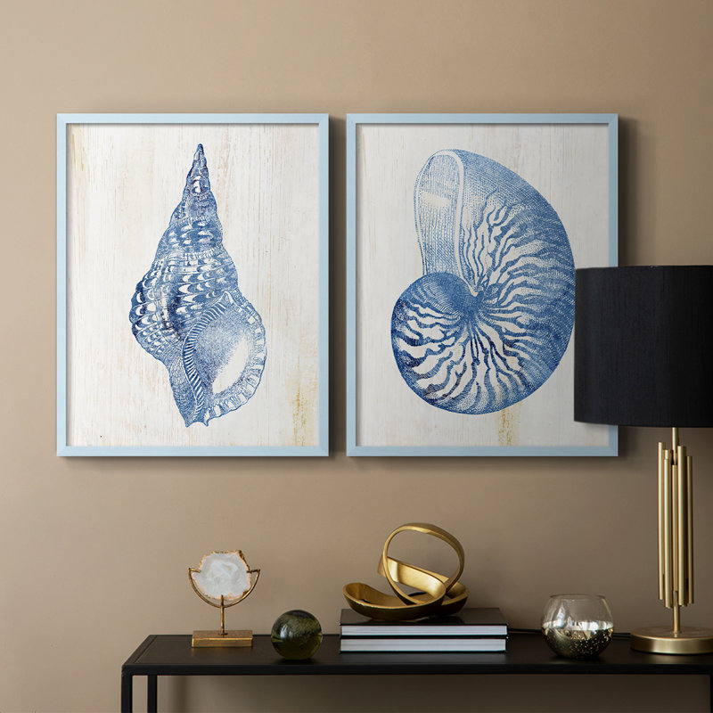 Shell III - reproduction encadrée de qualité supérieure - prête à être accrochée - aucun clou requis - aucun clou requis