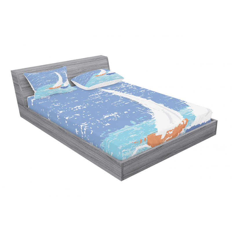 Microfiber Sheet Set, Queen Sheet Set with Fitted Sheet