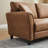 86.5“ Mid-Century Modern Faux Leather Rolled Arm Couch ,3 Seater Sofa-2094309981