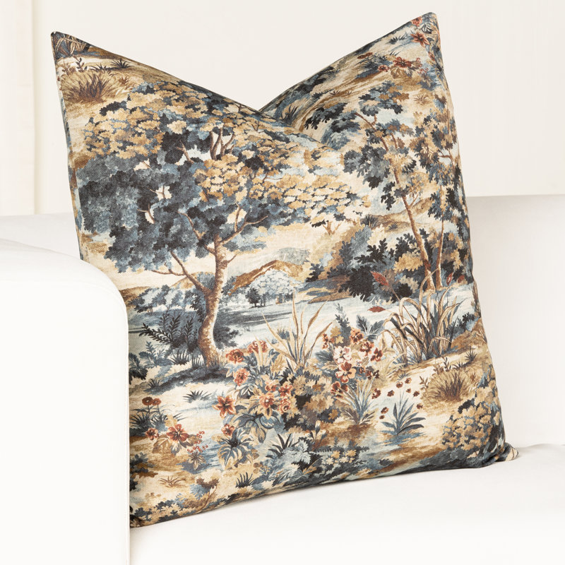 Coussin Allegheny, Plumes, Lagon, 22 po x 22 po