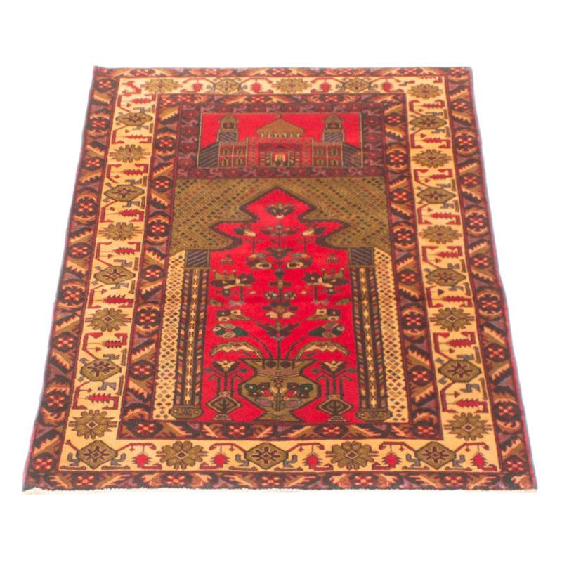 Tapis rouge Teimani 3 pi 0 po x 4 pi 10 po