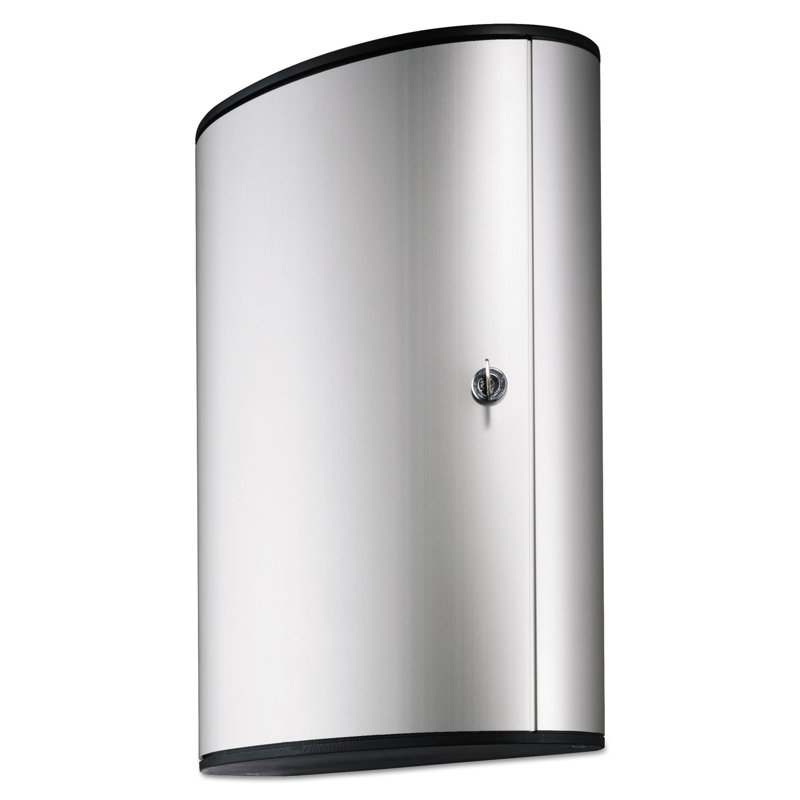Armoire à clé verrouillable, 72-clé, aluminium brossé, 11 3/4 x 4 5/8 x 15 3/4