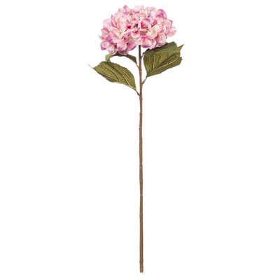 Tige d'hortensia rose clair 32,5 po