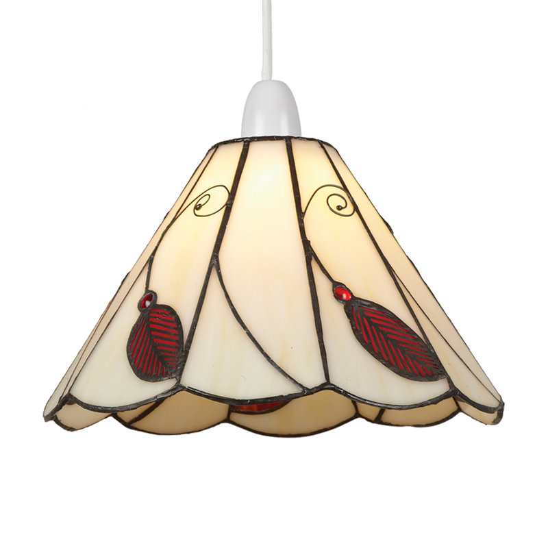 Stony Creek 15cm H Glass Bell Pendant Shade ( Screw On ), Red